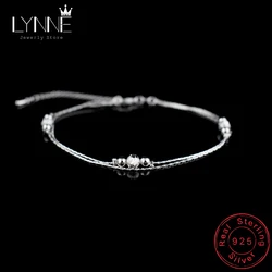 Hot Double Layers Ball Pendant Anklet 925 Sterling Silver Ladies Frosted Beads Anklets Bracelet Women Foot Chain Jewelry Gift