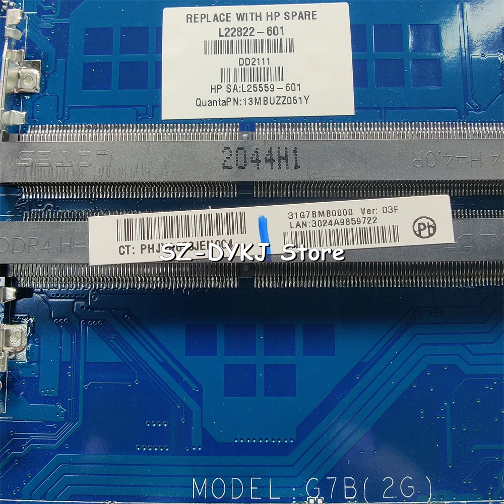 Placa base para ordenador portátil HP 15-CS, L25559-601, L22822-601, DA0G7BMB6D1, con i7-8550U