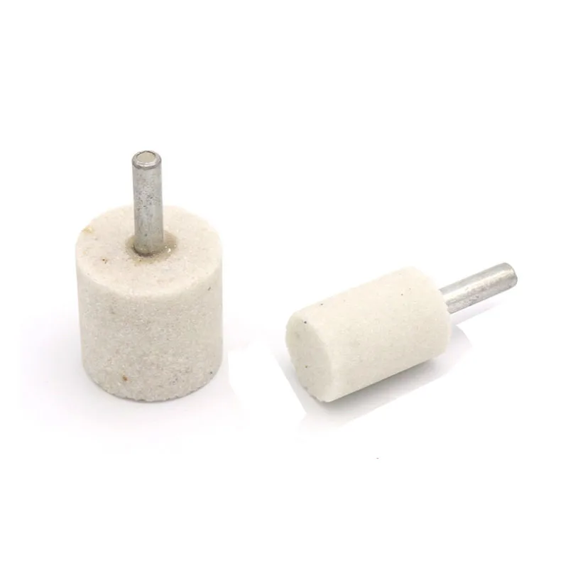 Shank 6mm White Corundum Polishing Wheel Grinding Head Abrasive Tool Mounted Stone Points Electric Grinding Accessories