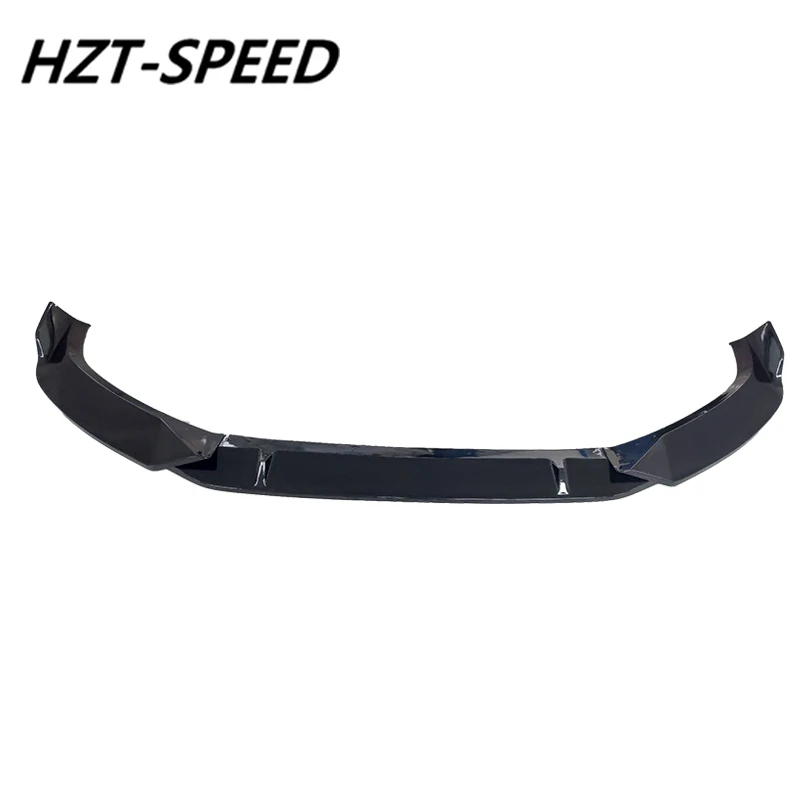 3 PCS Splitter PP Carbon Fiber Looking Black Front Shovel Lip Bumper Spoiler For Audi A4 Modify 2017-2018