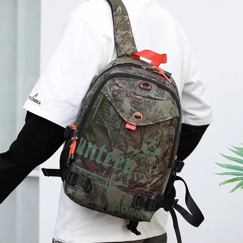 Men Mini Waterproof Backpack Ultra Light Nylon Travel Backpacks Teenage Student Collage Rucksack Letter Printing Small Bag XA24C