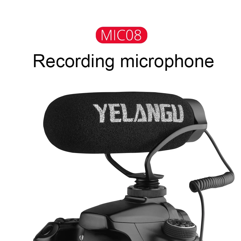 Recording Microphones With Foam Windshield Hot / Cold Shoe For SLR Camera Micro Movie news interview recording equipment