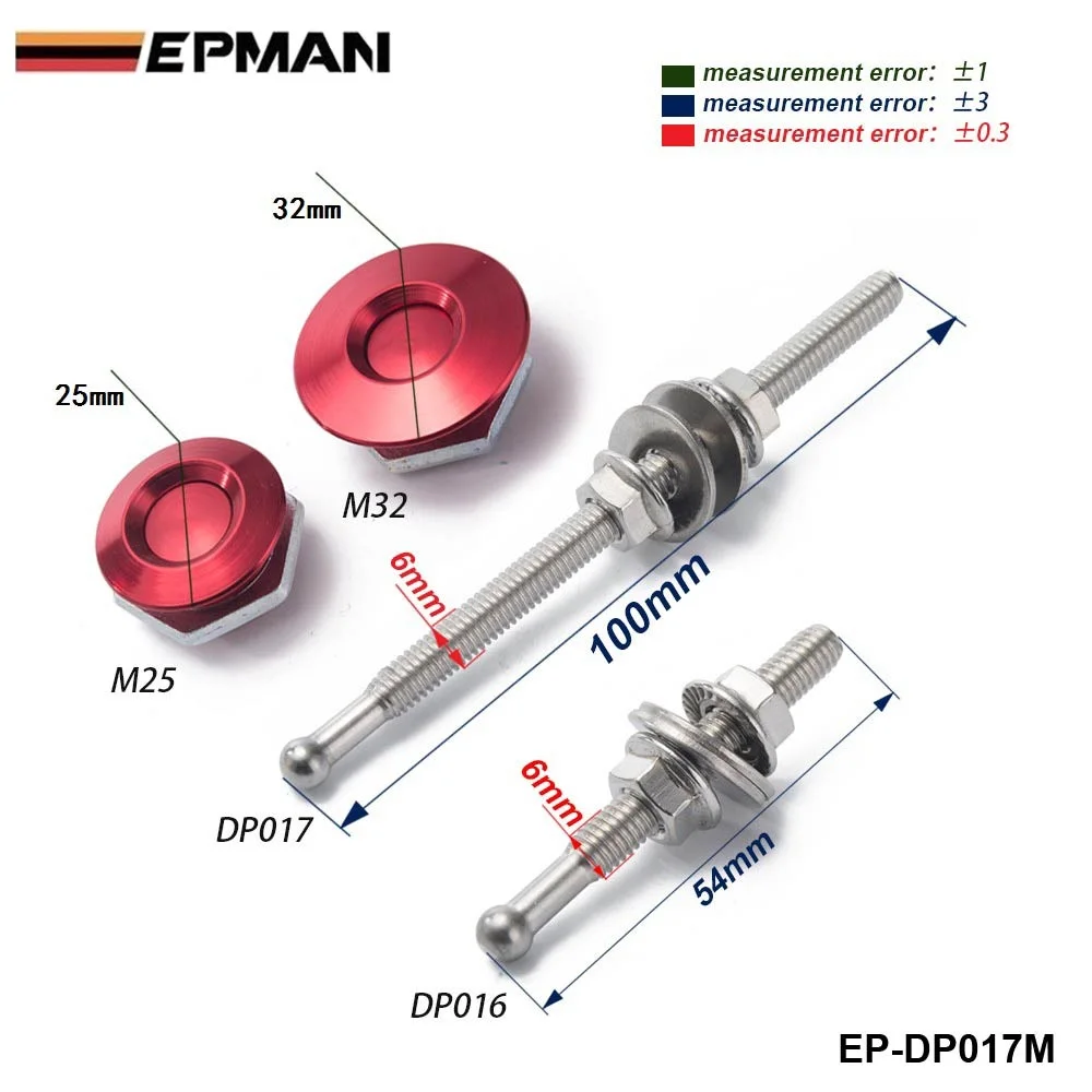 1 "uniwersalny aluminiowy szybki zatrzask przycisk kęsy kołki maski klips blokujący do VW Golf EP-DP016M25/EP-DP017M25 — zdjęcie 5