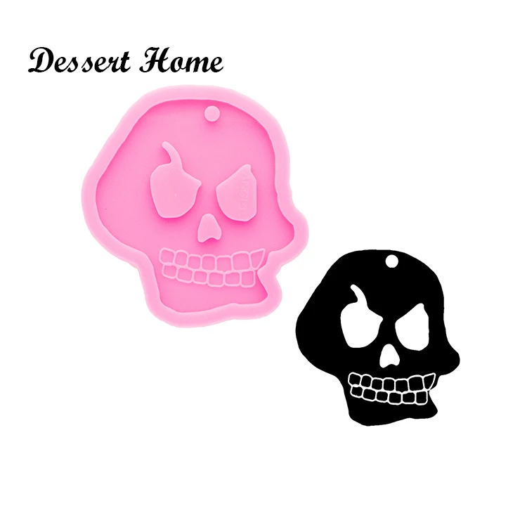 DY0081 DIY Halloween Skull Epoxy Molds Silicone Resin Mold for Keychains Jewelry Making Tools