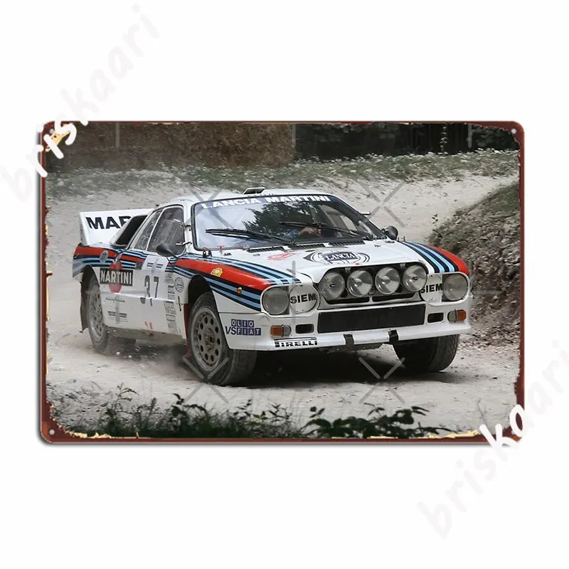 Lancia Rally 037 Metal Sign Wall Decor Wall Pub Design Pub Garage Tin Sign Poster