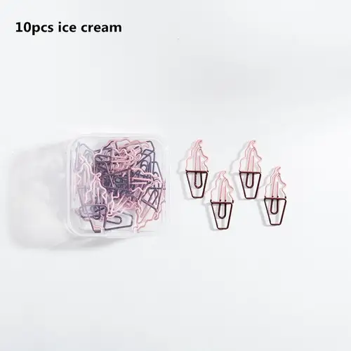 MINKYS Kawaii 10pcs/lot Strawberry Lemon Carrot Metal Paper Clip Christmas Song Decorative Bookmark Binder Clips Stationery - Image 11