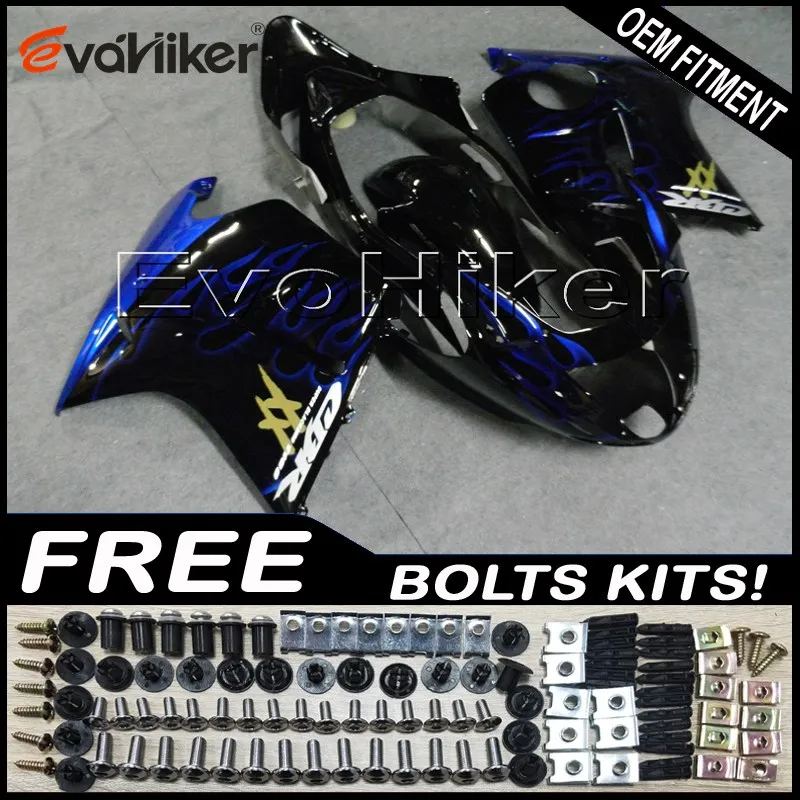 

motorcycle fairings for CBR1100XX 1997 998 1999 2000 2001 2002 2003 blue flames ABS Fairings hull Injection mold