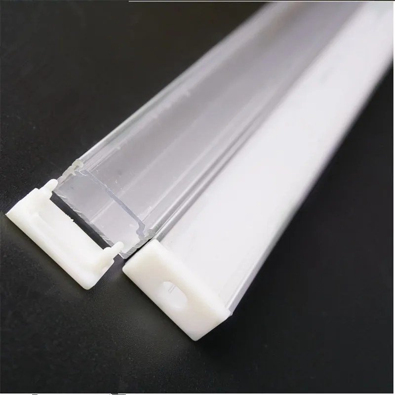 10-40pcs 2m 80inch U Type 8.5mm High Slim Led Aluminium Profile 16mm Double Row Wide Pcb Channel Diffuser Bar Light Housing