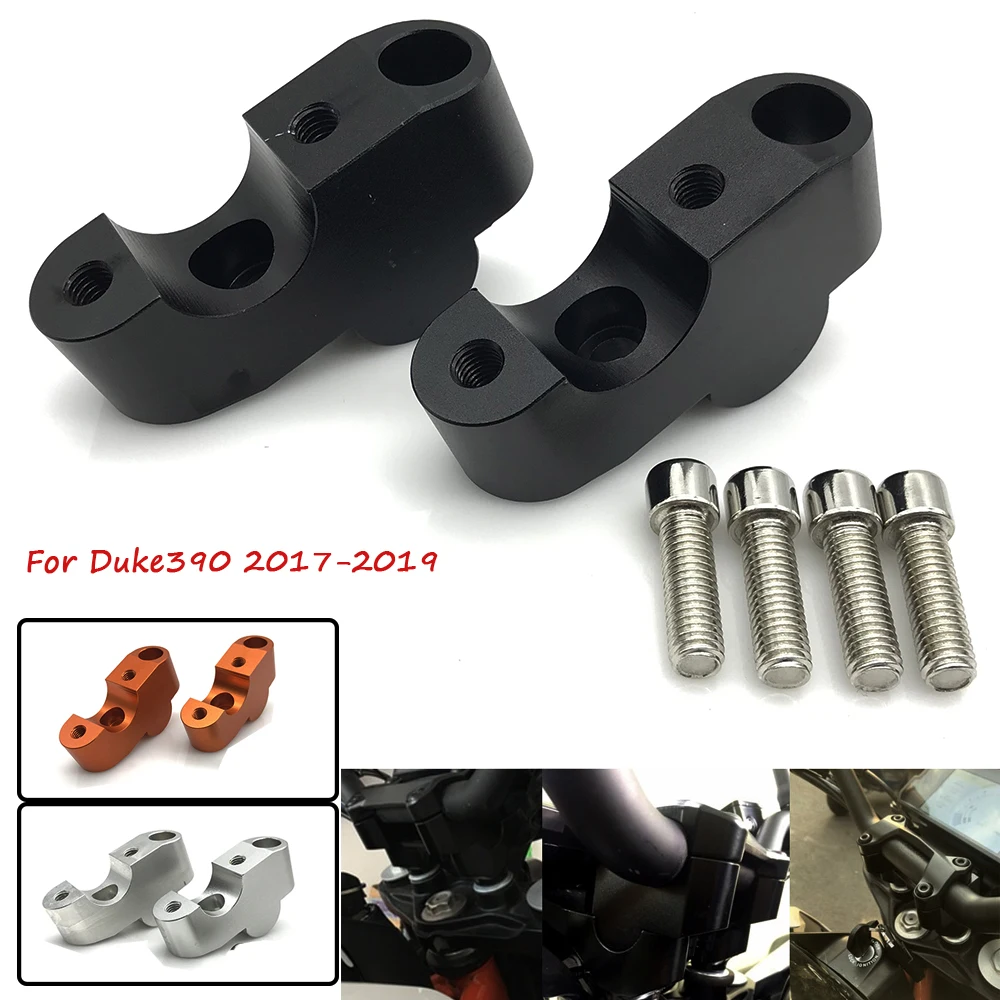 

Motorcycle Handle Bar Riser Clamp Raised Extend Handlebar Mount Riser Kit Adapter For KTM DUKE 390 Duke390 2017-2019