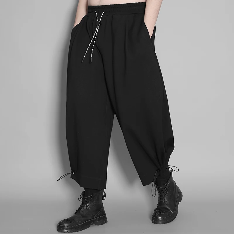 

Men's wear, retro, dark, hip-hop, solid color, versatile, trendy, loose Haren, casual pants, men's winter