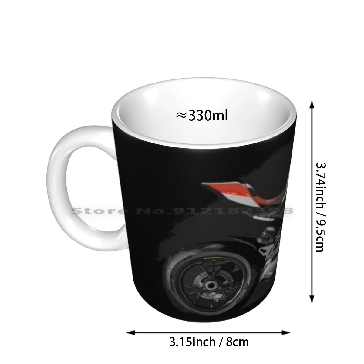 Panigale V4 S Ceramic Mugs Coffee Cups Milk Tea Mug Speed Thespeedart The Speed Art Panigale Motorcycle Motorbike Moto