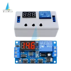 DC 12V 24V LED Digital Time Delay Relay Module Board Timing Control Programmable Timer Switch Trigger Cycle Module With Case