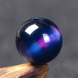 4A Natural Sakura Colorful Tigerite Tiger Eye Stone Eagle Eye Single Bead DIY Beads Jewelry Making