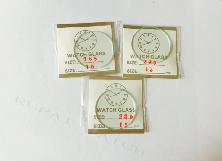 100pcs 1.5mm 25 to 40mm Flat Mineral Watch Crystal/Glass in Good Quality for Watchmakers