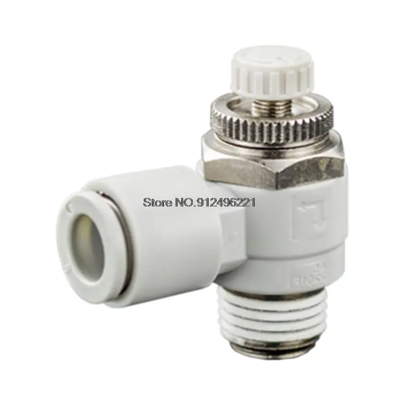 10PCS Speed Controller with One-touch Fitting Meter-out Throttle valve Pneumatic fitting AS1201F AS2201F 3201F4 6 8 10mm hose