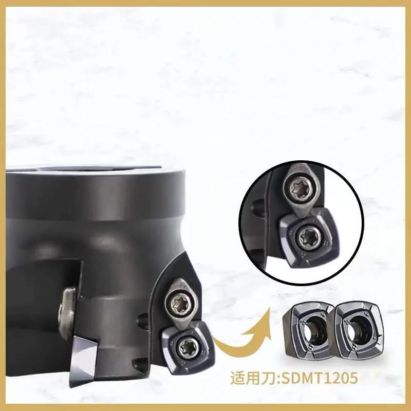 ASRF-Fresa de cara Indexable negra, 12 insertos, 12-50-22-4T, 63-22-4T, ASRF15, 63-22-4THard, ASRF12, 50D22d, 4 flautas para SDMT12 05