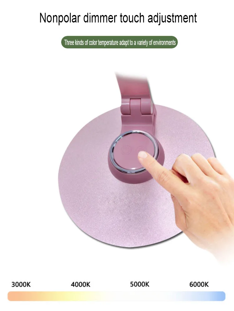 LED Piano Light Aluminum USB Desk Lamp Learning Metal Student Eye Protection Lamp Rechargeable Foldable Three-Color Adjustable