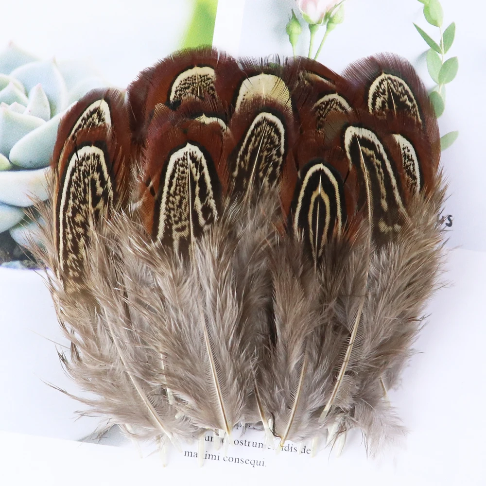 60Pcs Pretty Natural Pheasant Feathers for Crafts Jewelry Making Accessories Decoration Peacock Plumes 5-8CM Wholesale