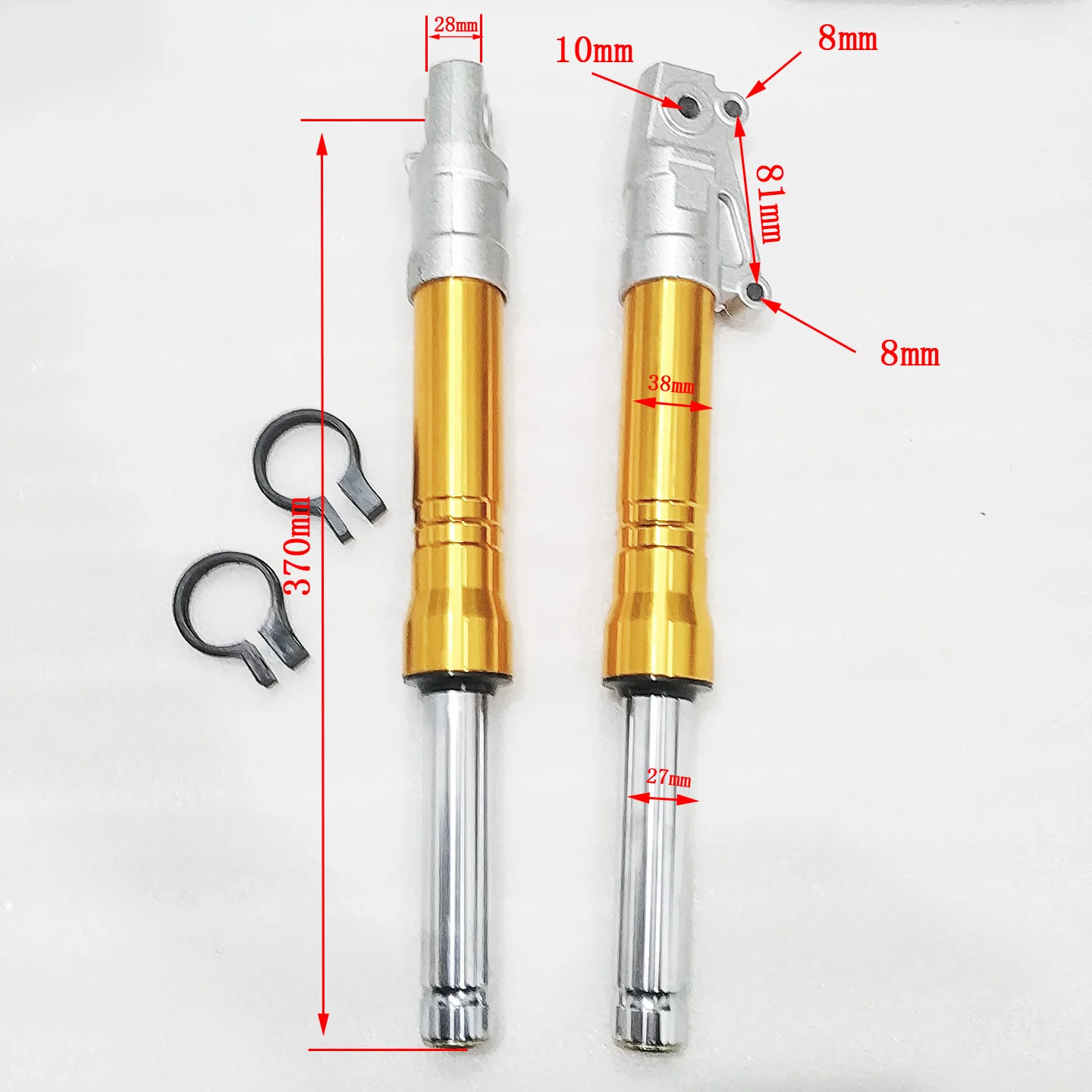 One Pair 370mm 27mm Motorcycle Front Fork Shock Absorber Suspension for Honda DIO 50 AF18 AF28 AF34 AF35 AF36 AF56 Z4 50cc