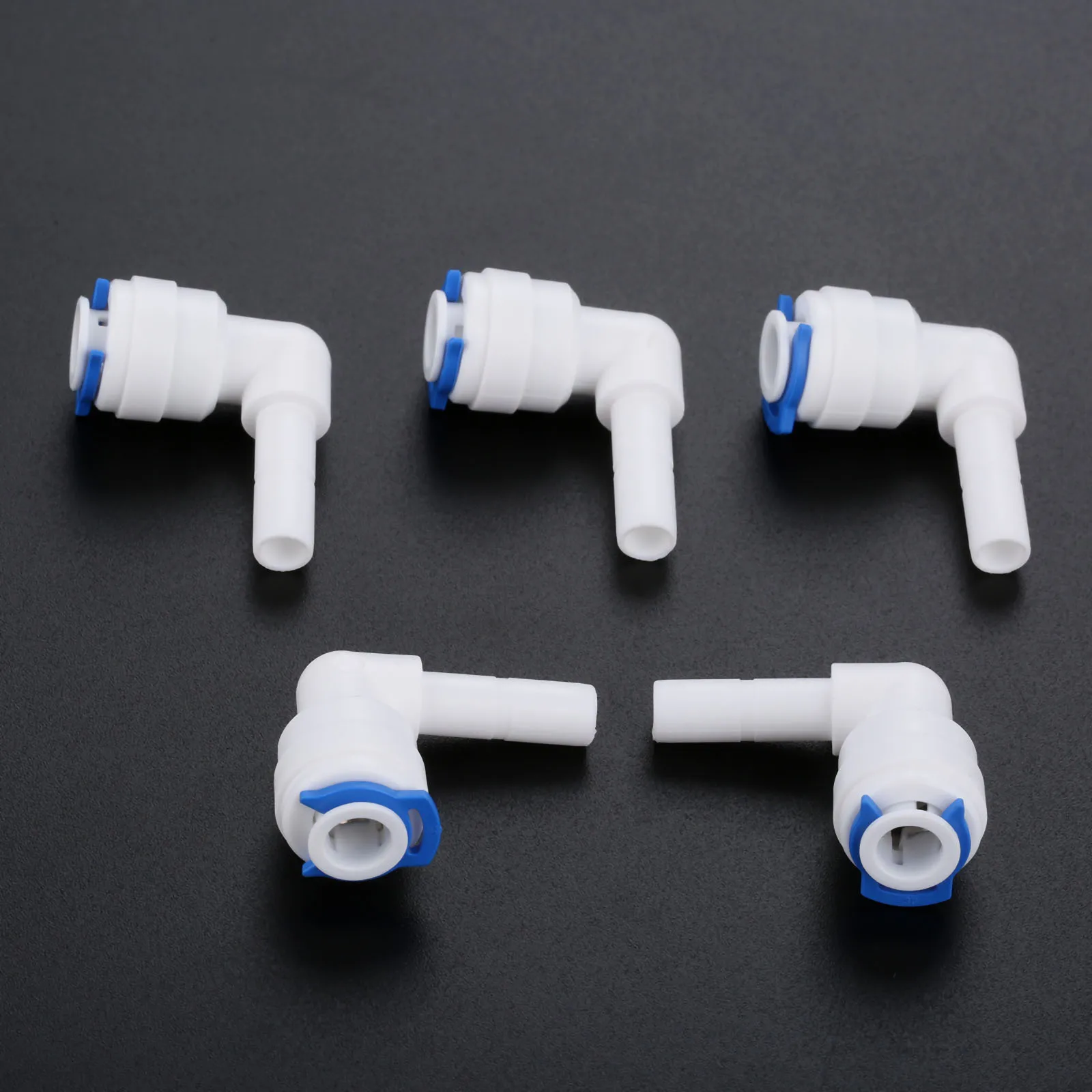 5Pcs Plastic Reverse Osmosis RO Water Elbow Pipe Fittings 1/4\