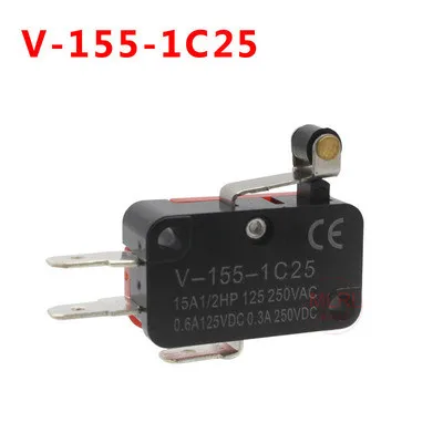 

Free shipping 100PCS Small stroke limit micro switch V-155-1C25 silver contact V-1C25 series NO/NC