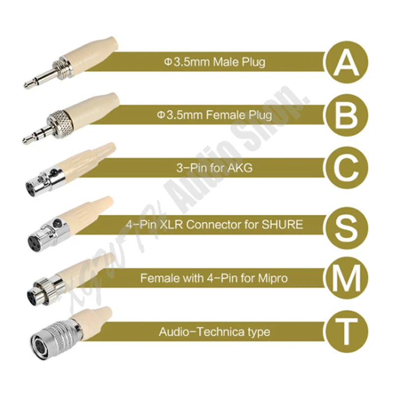 Конденсаторная всенаправленная гарнитура, микрофон с одной ушной головкой для Shure AKG Mipro, беспроводной микрофон для интервью, речи