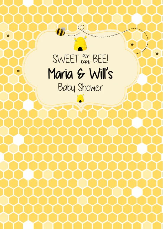 5x7FT Personalized Flying Garden Little Honey Bee Baby Shower Custom Photo Backdrop Background Vinyl 220cm x 150cm