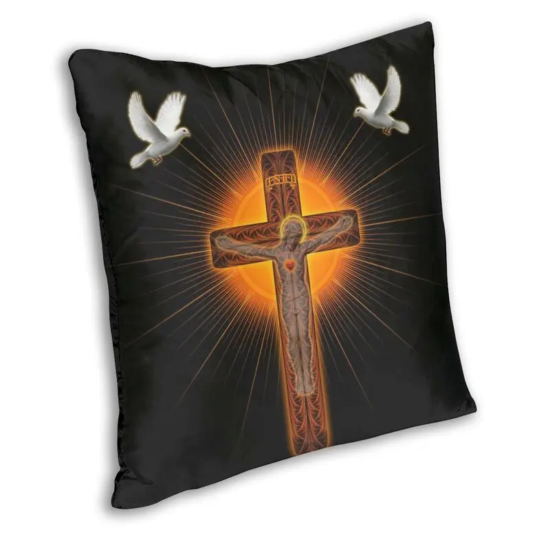 Savior Jesus Christ Print Pillowcover Decoration Christian God Cushions Throw Pillow for Sofa Double-sided Printing