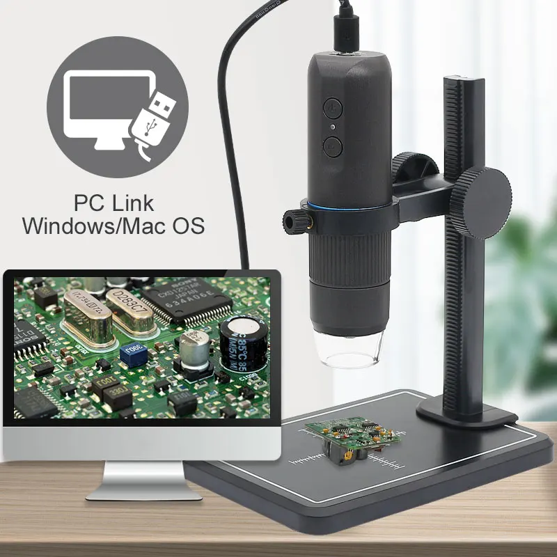 Microscopio digitale 1000X fotocamera microscopio WiFi portatile 8 LED HD 1080P per IOS Smartphone Android Windows strumenti di ispezione PCB