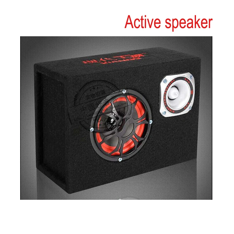 

12v 220v portable Car Speakers box 5 inch 300watts Active Subwoofer Amplifier Built-in KTV Hifi stage PA Speaker