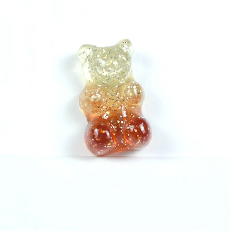 20 teile/los Mini Harz Gummibärchen Flatback Cabochon Gradienten Glitter Weihnachten Applique Ornament Handwerk DIY Ohrring Zubehör – Detail 9