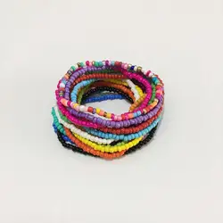 OMY Bohemian Charm Multi Layeredmm Bracelets For Women Boho adjustable 3mm Seed Beads Bracelets Jewelry Gift beach accessories