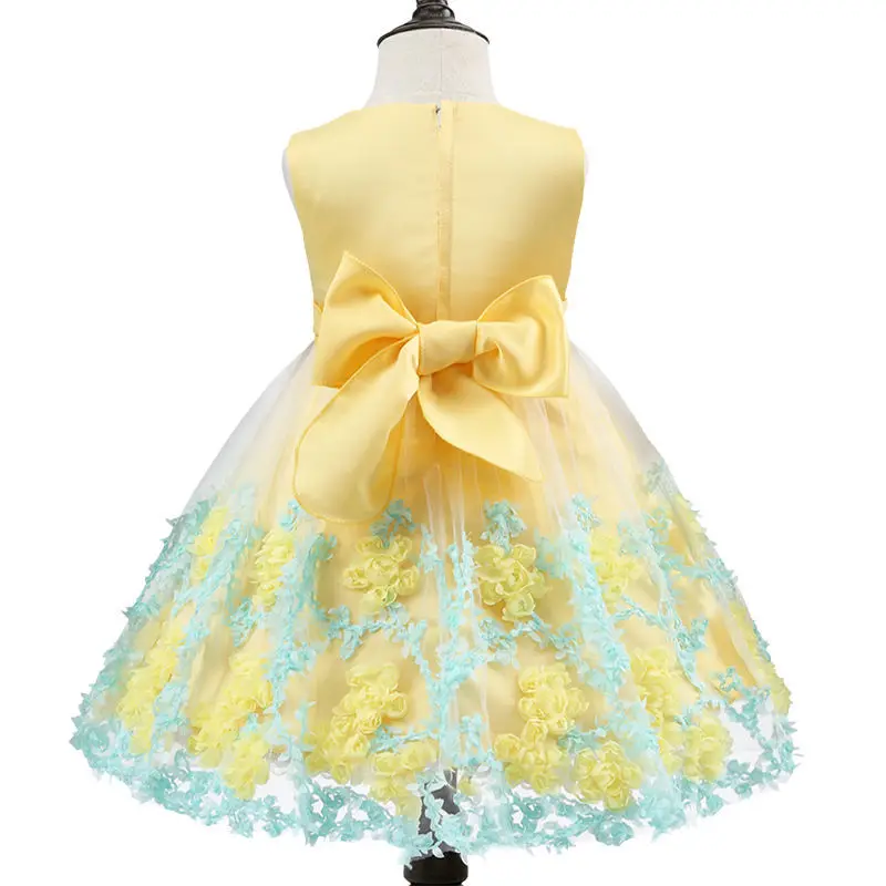 Fairy Flower Girl Dresses For Wedding First Holy Communion Cloth For Girls Childrn Kids Party Tulle Costume Girl Frocks 10 Years