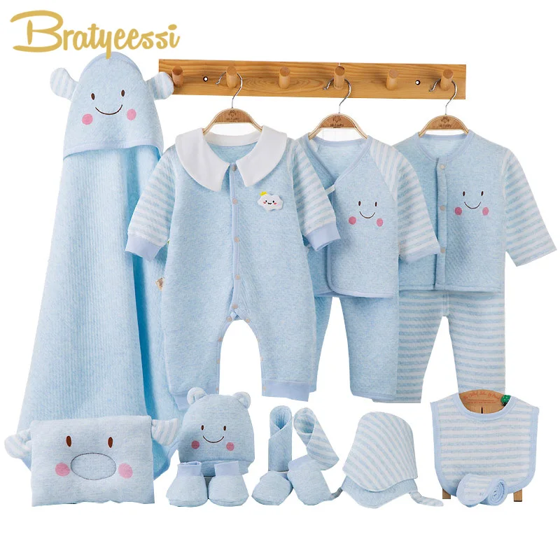 New Cotton Baby Girl Clothes Winter Autumn Newborn Clothes Set Baby Boy Clothing Cartoon Print New Born Gift Infant Clothing