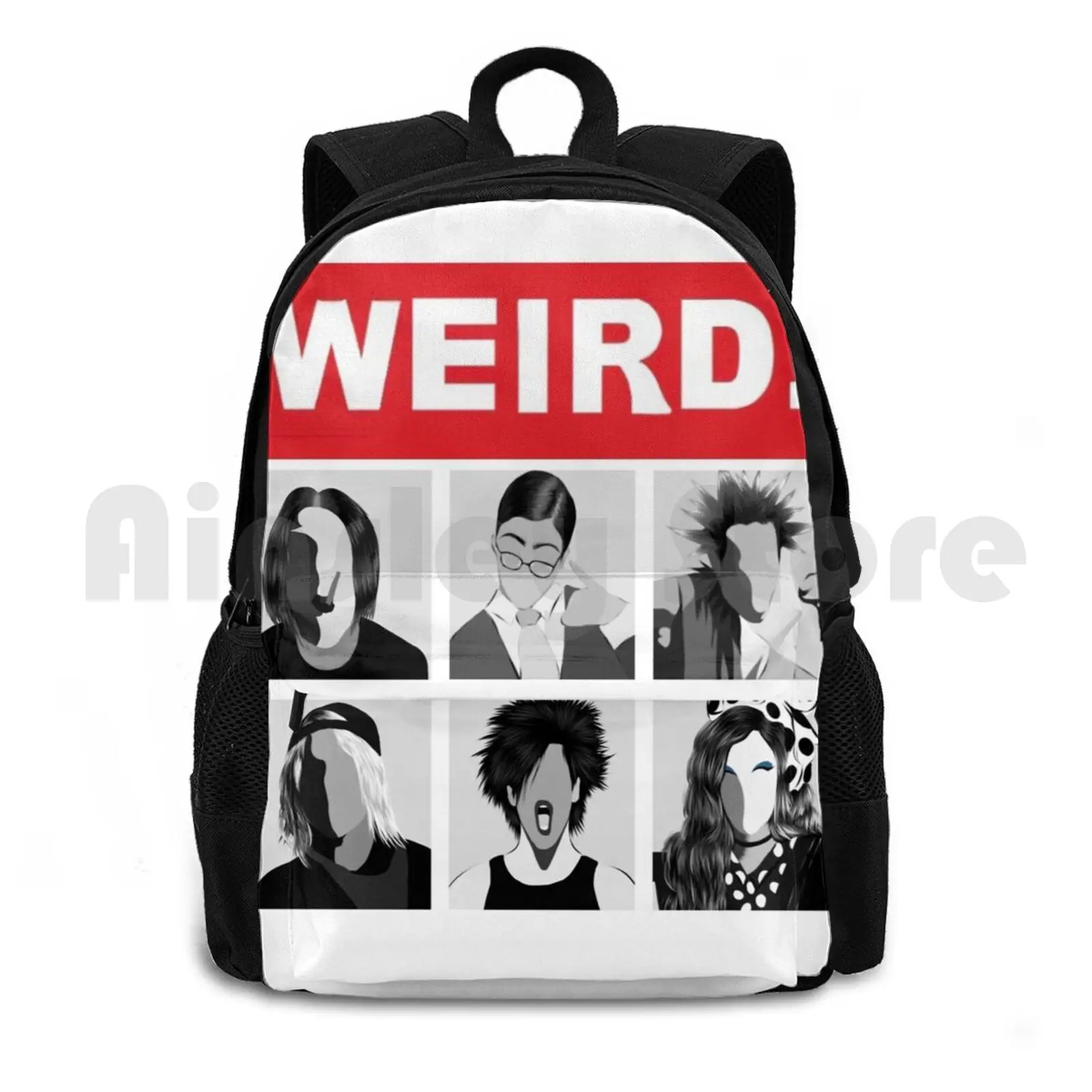 

Yungblud Weird! Character Album Cover Design Outdoor Hiking Backpack Waterproof Camping Travel Yungblud Weird Weird Yungblud