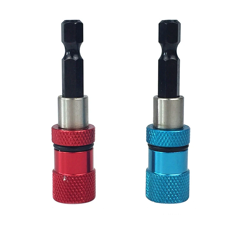 1 peça de liberação rápida magnético bit chave de fenda titular 1/4 "hex shank magnética drywall parafuso bit titular broca ferramenta parafuso