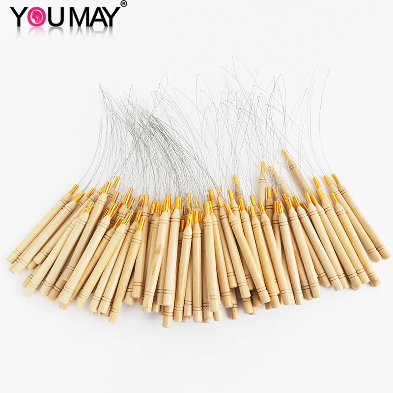 

10 Pcs Hair Extension Tools Micro Loop Rings Threader Pulling Needle Micro Rings Links Beads Needle Wire Pulling Hook Hair Tools