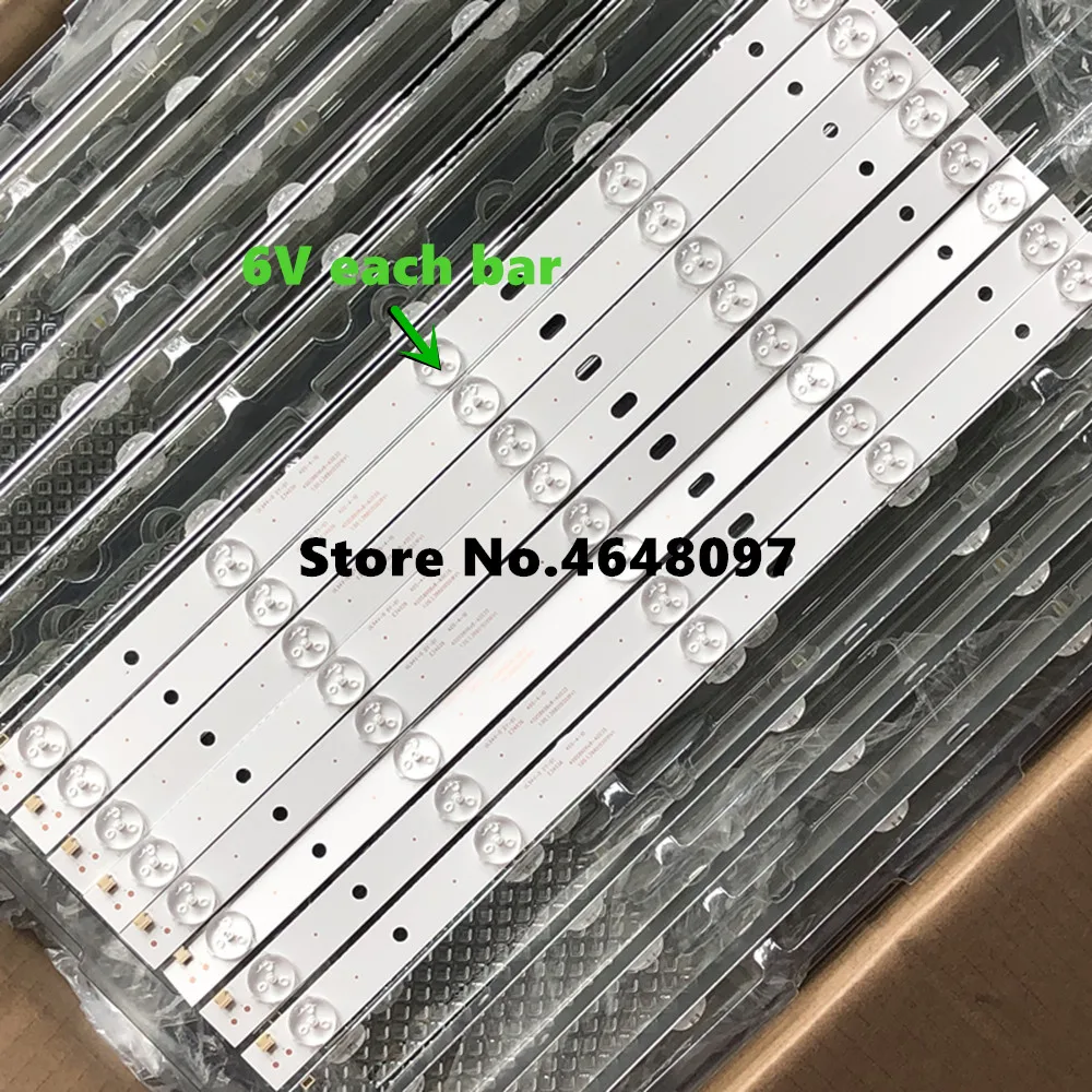 

6V 388MM 100% New 60pcs Philco 40" TV led backlight bar 400S8606X8-A0035 E34036 40S-4-10 1.00.1.388015S01R V1 94V-O DY-01