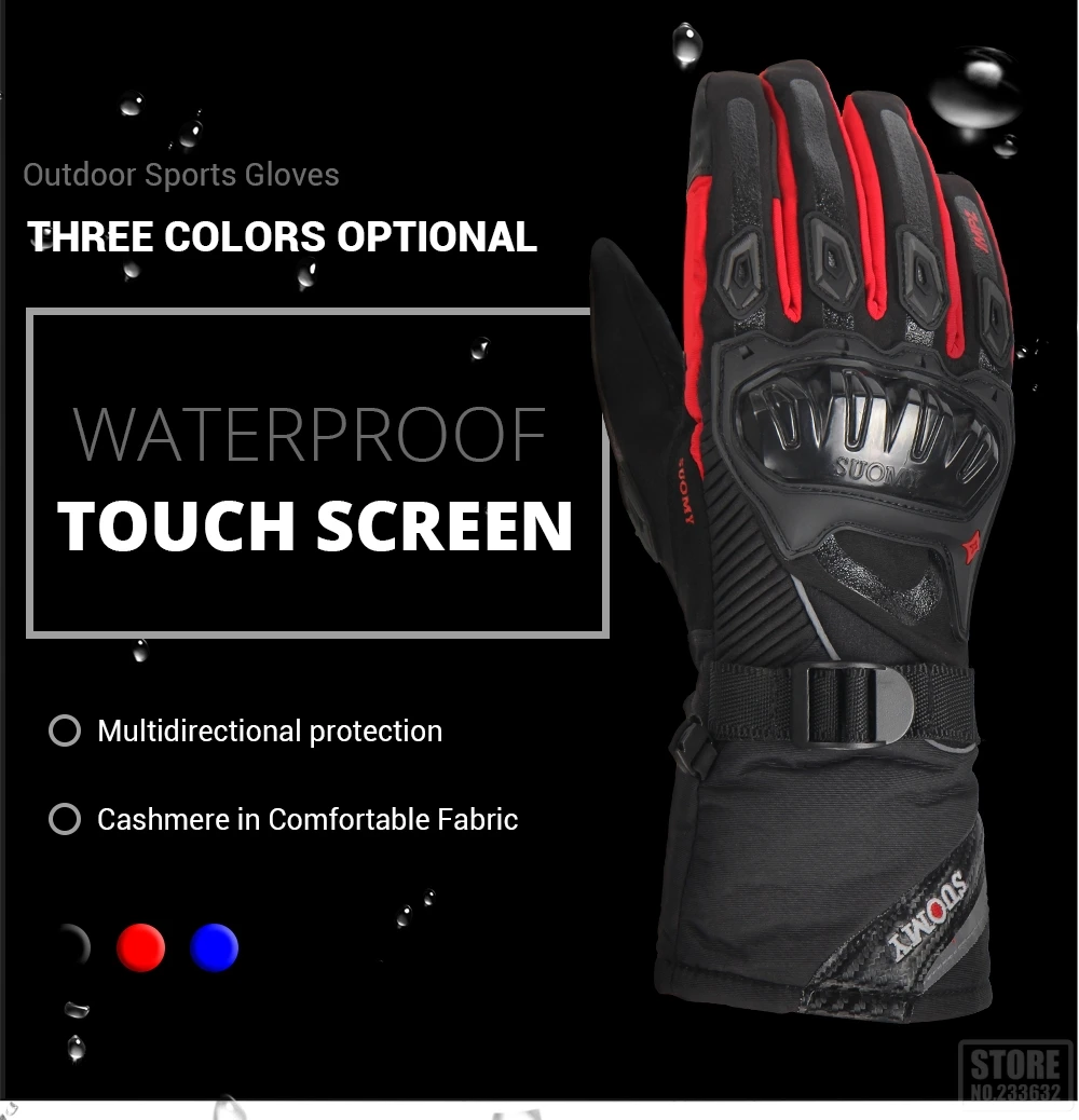 Motorrad Handschuhe Winddicht Wasserdicht Guantes Moto Männer Motorrad Reiten Handschuhe Touchscreen Moto Motocross Handschuhe Winter – Detail 9