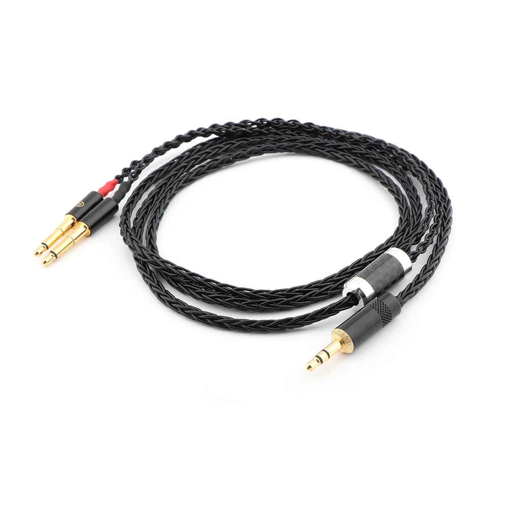 

8 Cores 3.5mm Stereo Plug Audio Upgrade Cable for Meze 99 Classics T1P T5P t1 d8000 MDR-Z7 D600 D7100 Headphone