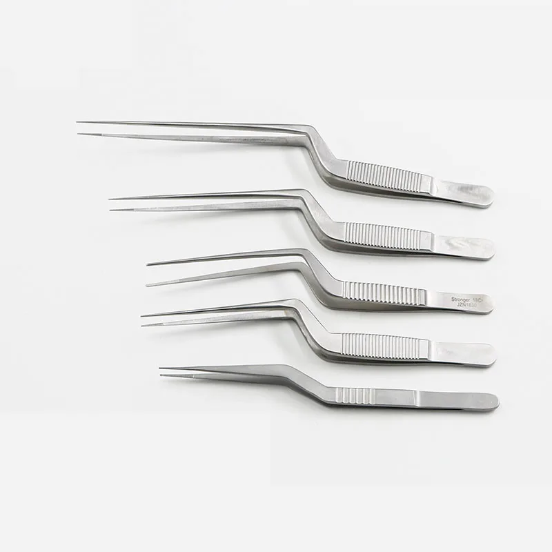 Rhinoplasty equipment, tissue forceps, gun-like forceps, unplated medical stainless steel ear-cutting forceps, elbow toothed for