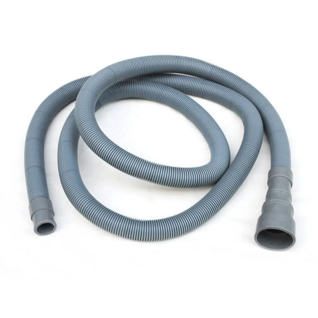 2m Universal PVC Washing Machine Dishwasher Drain Waste Hose Extension Pipe Tube With Bracket Set Wash Machine