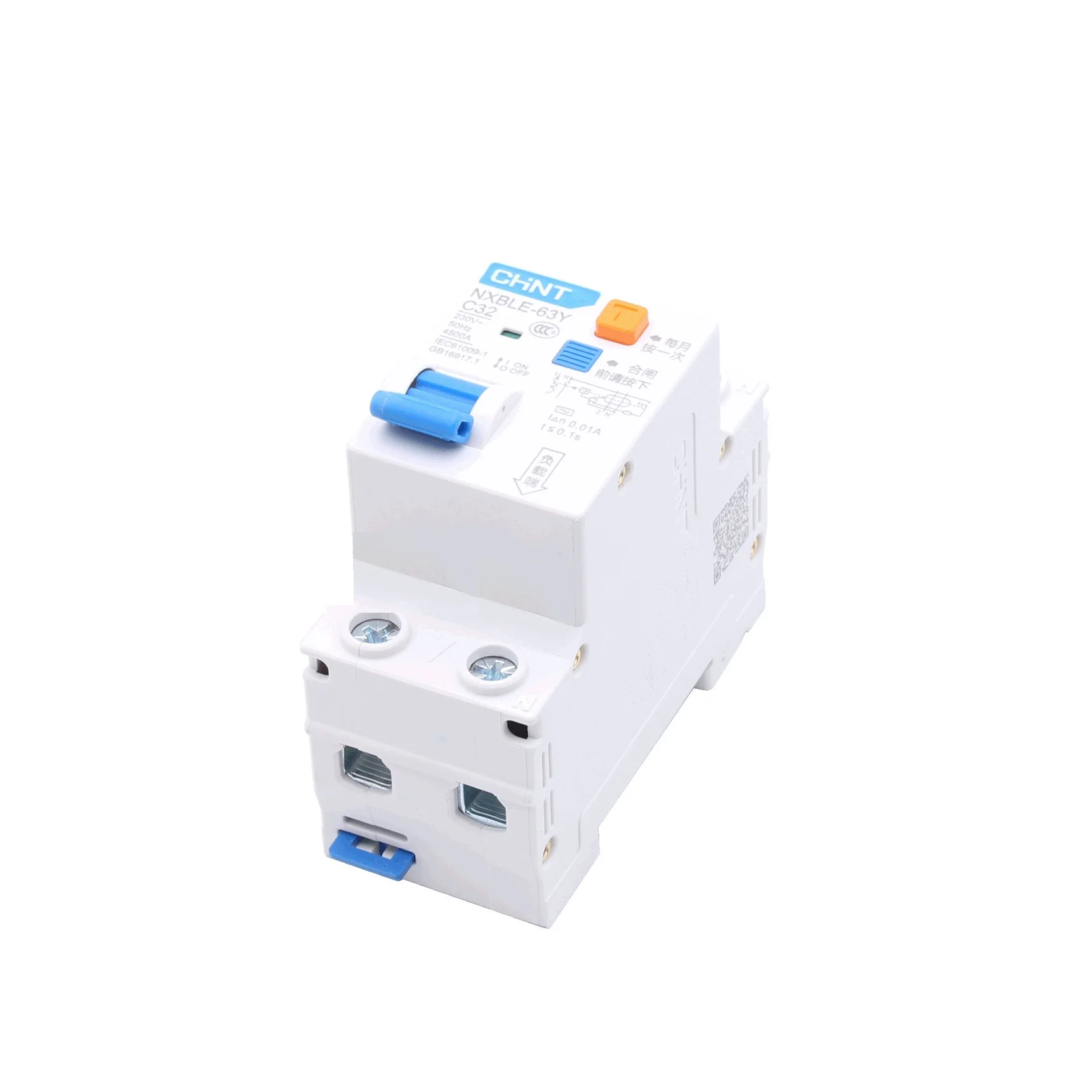 CHINT NXBLE-63Y 6A 10A 16A 32A 63A 10MA 30MA 0.01A 0.03A RCBO 1P+N Residual current Circuit breaker over Leakage protection