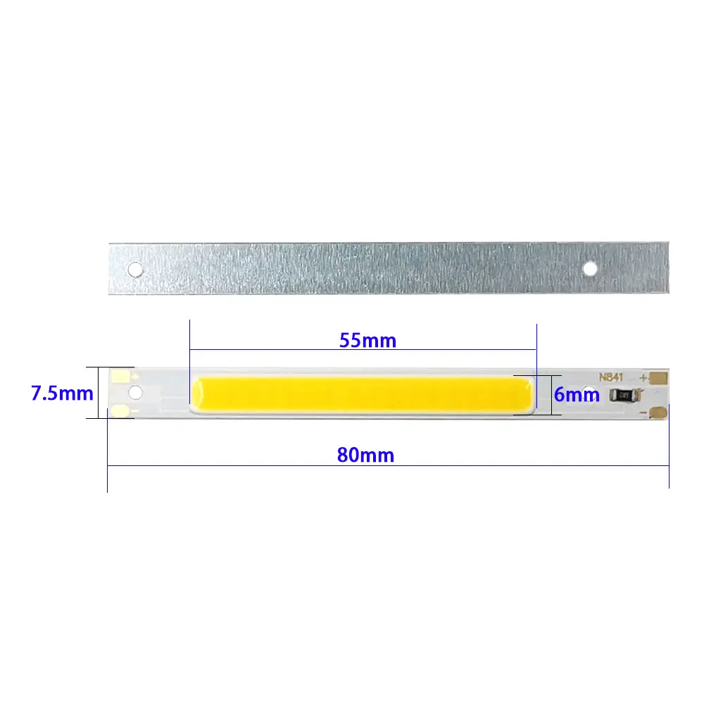 Dropshipping 5V LED COB drążek LED 80mm pasek biały niebieski czerwony zielony kolor USB zasilany lampa DC5V do zabawka dekoracyjna oświetlenie 8cm