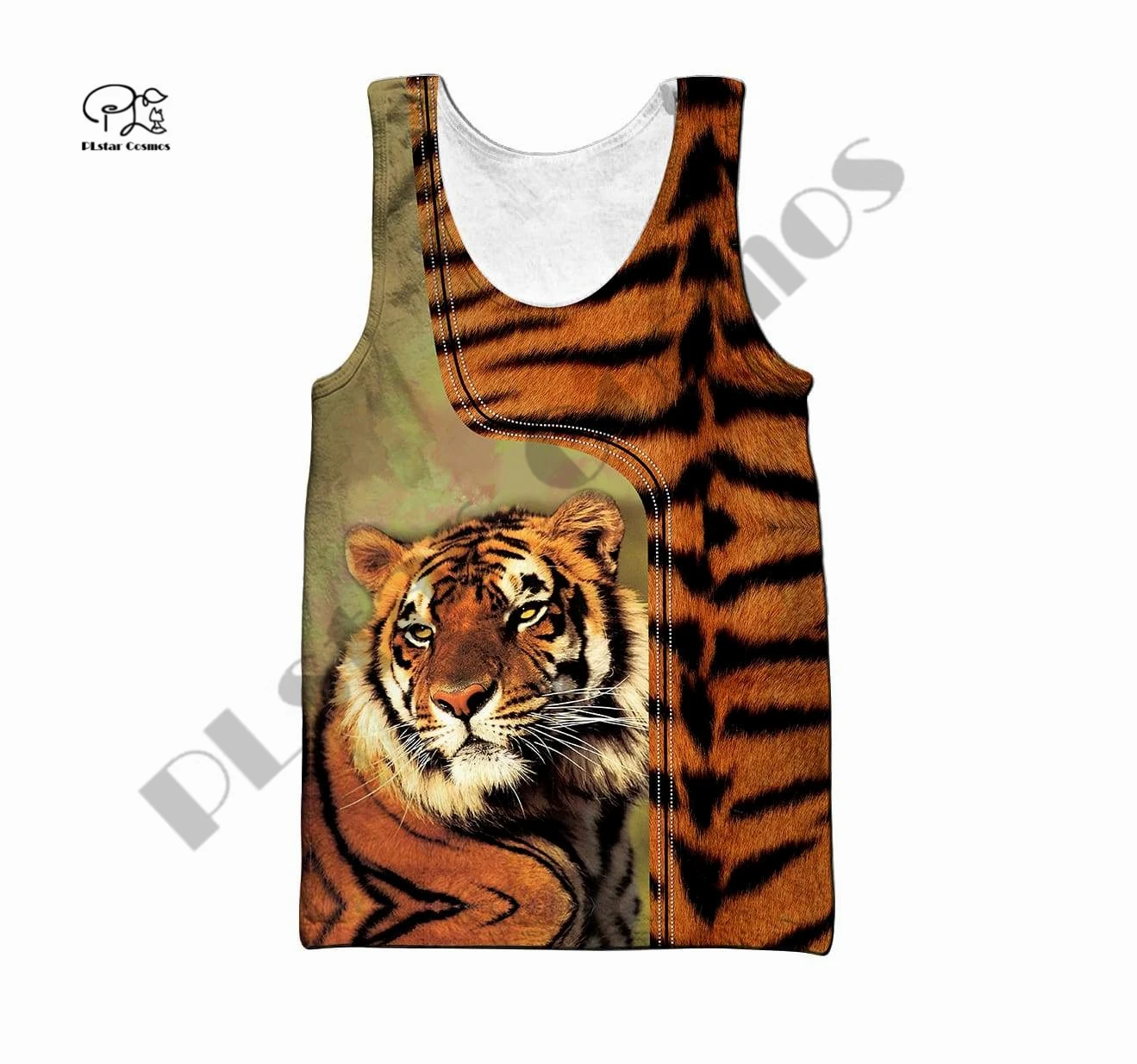 PLstar Cosmos 3DPrinted Newfashion Tiger Love Art Funny Harajuku Casual Tank Top Vest Unique Unisex Men/Women Sleeveless Style-1