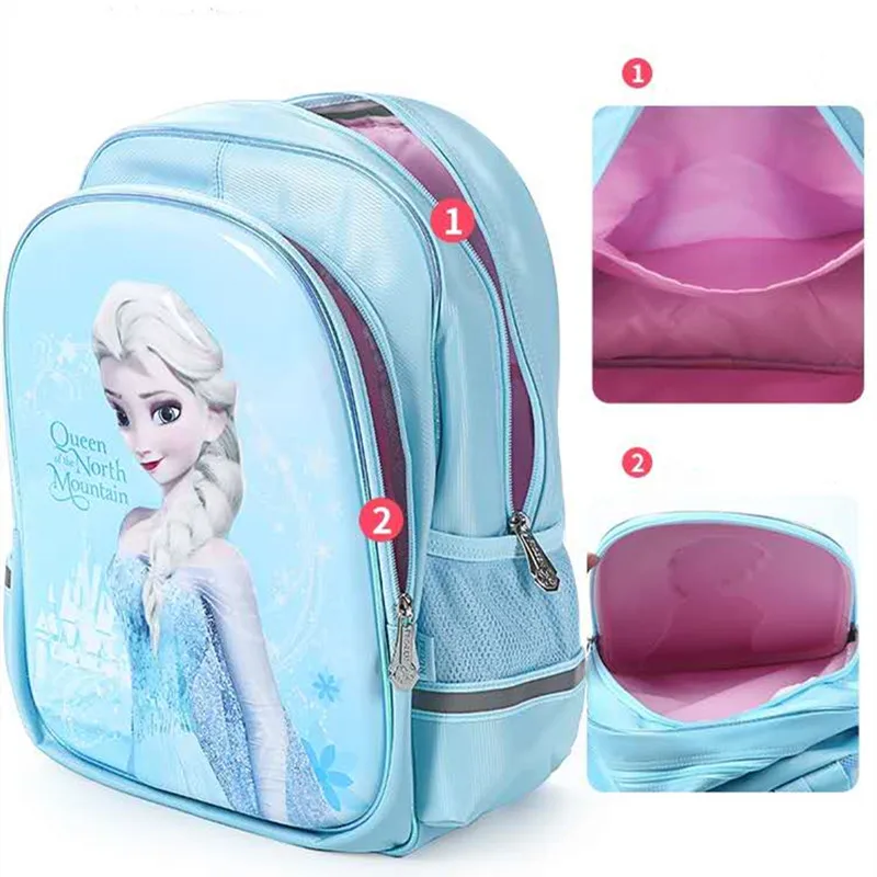 Disney-mochilas escolares de Frozen para niñas, morral escolar de Frozen, Elsa, Anna, grado 1-4, regalo para adolescentes