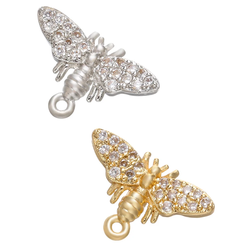 ZHUKOU 9x13 мм, латунная подвеска с искусственным кристаллом для самостоятельного изготовления ожерелья, серег, ювелирных изделий, модель VD672