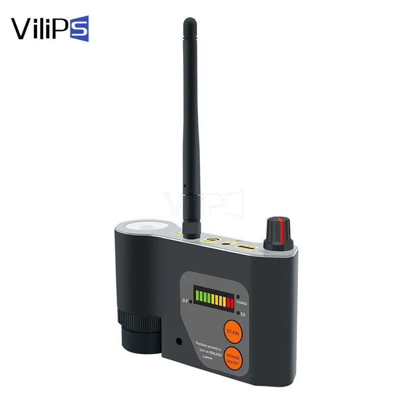 Vilips Laser Quét Hồng Ngoại Báo Chống Gián Điệp RF Máy Dò Laser Hồng Ngoại GSM WiFi Phát Hiện Tín Hiệu Camera Ống Kính Lấy Nét Quét