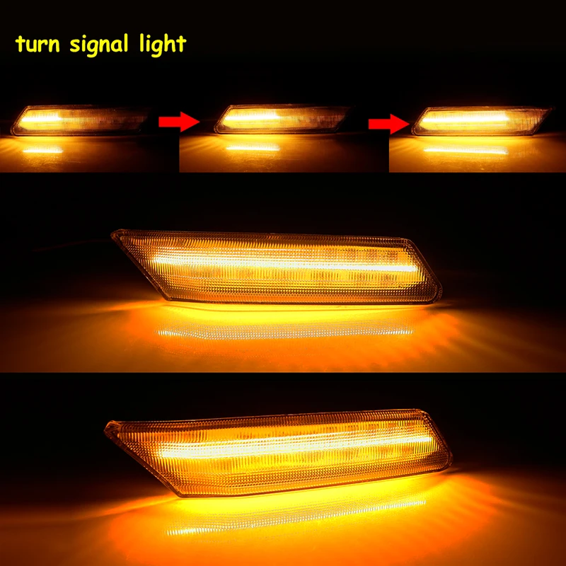 IJDM Per Porsche 911 997 987 Cayman Boxster Dinamico LED Ambra Luce di posizione laterale Freccia Indicatore di direzione Lampeggiante Indicatore