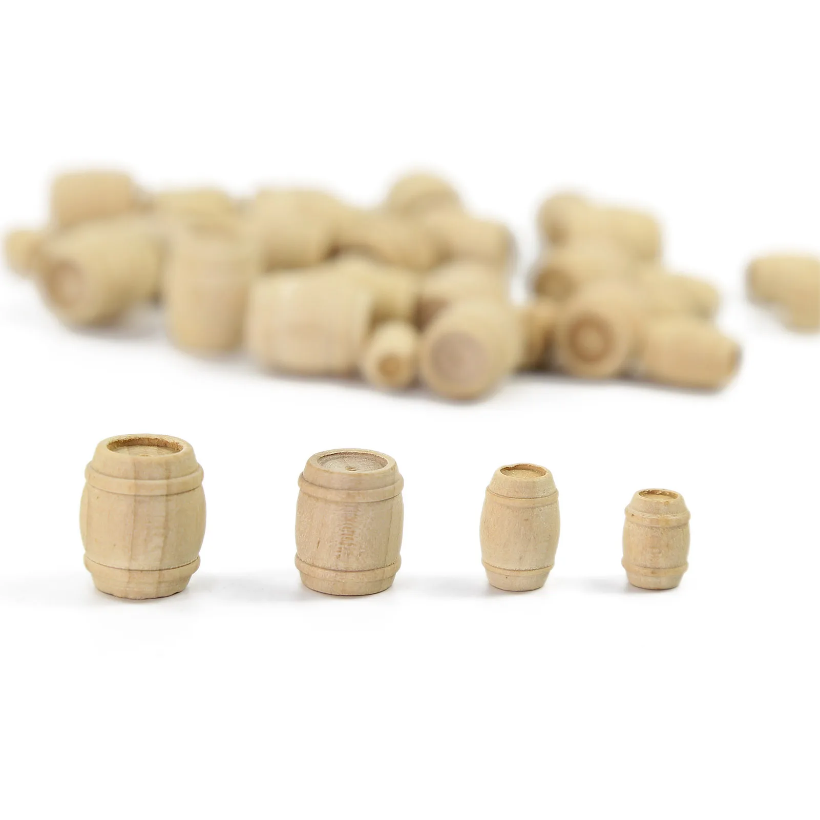 

Evemodel MT001 50pcs Model Railway Trains HO OO Scale 1:87 Wooden Wine Barrels Cask Bucket